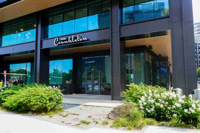 The Crunkleton storefront with window and awning signage, exterior sign, by Capital Sign Solutions