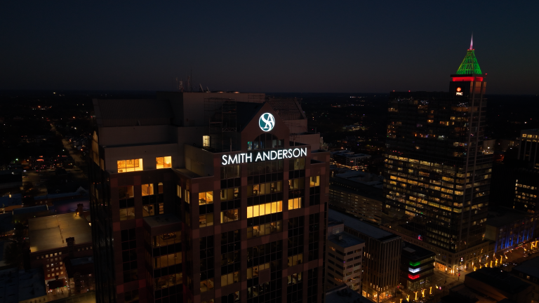 smith anderson signage outside of building Smith Anderson